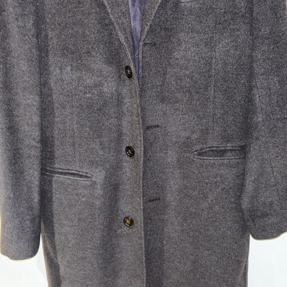 Charcoal Grey Wool Overcoat - image 2